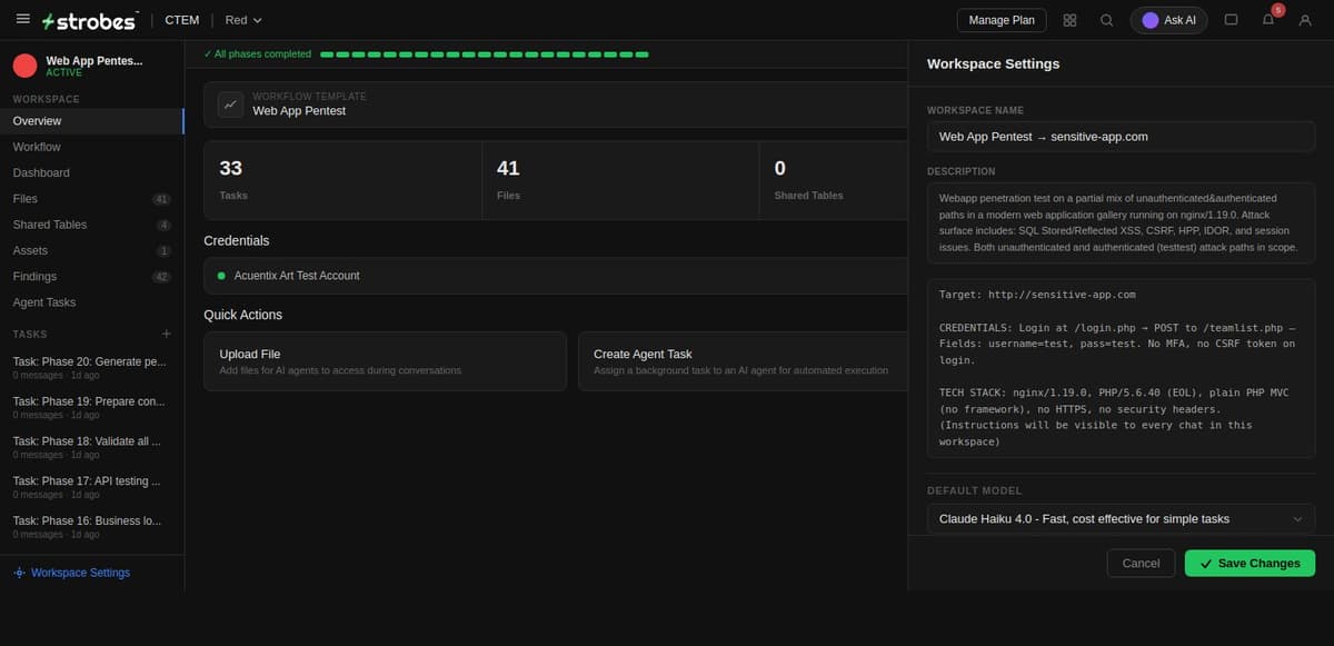Web App Pentest workflow template loaded by agents