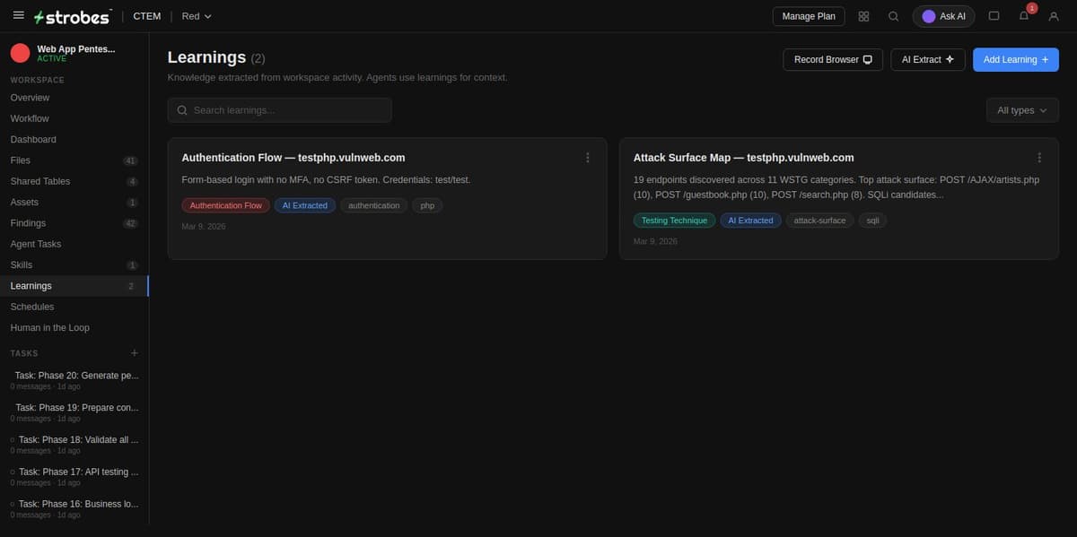 Shared tables structured data that persists across the engagement and is accessible to all agents
